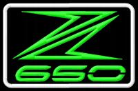 Naszywka dla fanów Kawasaki Z650 haftowana z termofolią Z 650