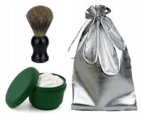 Pędzel do golenia z naturalnego włosia Mydło do golenia Normalna skóra