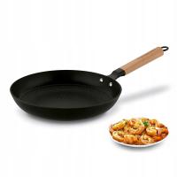 PATELNIA Żeliwna Emaliowana z Drewnianym UCHWYTEM Starke Pro Hanoi 28 cm