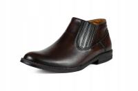 Skórzane buty męskie 121 kabir skóra naturalna ocieplane wsuwane polskie