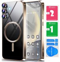 Чехол MAGSAFE из закаленного стекла 9H для SAMSUNG GALAXY S25 5G / премиум качество