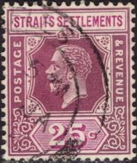 kol.bryt.Straits Settlements KGV 25 c.