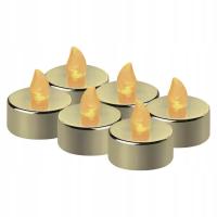 Świeczki tealight LED złote kpl. 6 sztuk ZY2151