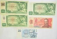 6.db.Zest.Czechy,..., Banknoty szt.5, St.3+