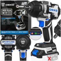 Klucz udarowy DEKO z silnikiem bezszczotkowym 1/2'' 800 Nm 20 V