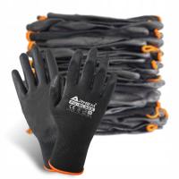 12 пар рабочих перчаток перчатки с черным полиуретановым покрытием R. 9-L