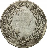 Austria, 10 krajcarów 1767 B, Józef II, Kremnica, st. 3-