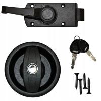 Внешний замок караван RV черный круглый 2x ключ