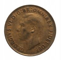 Australia, Jerzy VI, 1 penny, 1949 rok.