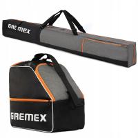 Zestaw pokrowiec torba na buty narciarskie+narty łyżwy usztywniane 180cms