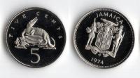JAMAJKA 1974 5 CENTS WĄSKI NAPIS 