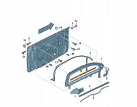 Uszczelka zgarniająca szyby Audi A3 8P3837478C