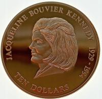 Liberia 10 Dolarów 2001 Jacqueline Bouvier Kennedy Mennicza (UNC)