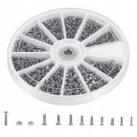 ZESTAW ŚRUBEK: ŚRUBKI DO OKULARÓW, ZEGARKÓW, DROBNEJ ELEKTRONIKI 600 SZT