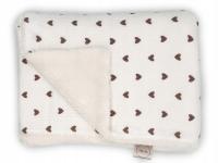 KOCYK MUŚLINOWY Z BARANKIEM 75X100 CM DWUSTRONNY NA ZIMĘ JESIEŃ WYPRAWKA