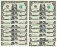 USA, 1 dolar 2013, 2017, serie zastępcze, *, Zestaw 18 sztuk