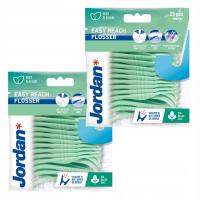 2X JORDAN FLOSSER Easy Reach, межзубный очиститель мятная нить 25 шт.