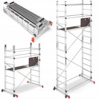 Алюминиевая высота 4.70 м подъема лестницы лесов идущая Верхняя Адди работая