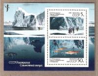 ZSRR 1990, ark** ekspedycja polarna, Antarktyda, fauna morska kryl