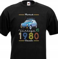 koszulka niebieski maluch mały fiat 126p urodziny 40 50 60 70 imię data rok