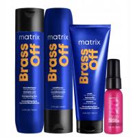 MATRIX BRASS OFF Zestaw do włosów szampon odżywka nawilżająca maska GRATIS