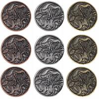 MITOLOGIA CTHULHU - YIG ZESTAW 9 METALOWYCH MONET LARP RPG