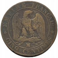 48490. Francja, 5 centymów, 1856r. - MA (4.71g/25mm)