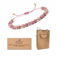 Bransoletka Damska Kamień Naturalny Rodonit