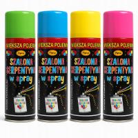 SERPENTYNA W SPRAYU KONFETTI KOLOROWA NA IMPREZĘ MIX KOLORÓW