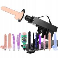 SEX GADŻET MEGA MASZYNA WIELOFUNCKYJNA ZESTAW 5X DILDO Z PZRZYSSAWKAMI