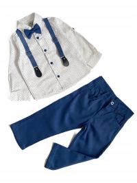 Elegancki komplet chłopięcy koszula spodnie garnitur świąteczny