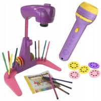 Projektor do rysowania z latarką - zestaw do malowania z obrazkami 133-7606