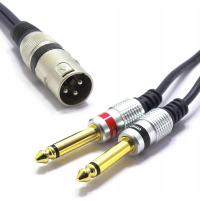 XLR мужской кабель 2X разъем 6.3 моно VITALCO 3M