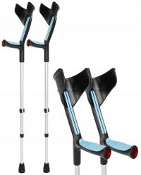 KULE INWALIDZKIE ŁOKCIOWE (2 szt.) ORTOPEDYCZNE REGULACJA MIĘKKI UCHWYT