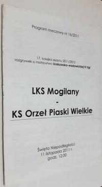 program LKS MOGILANY - ORZEŁ Piaski Wlk 11.11.2011