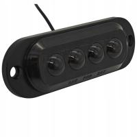 4 светодиодный габаритный фонарь дымчатый 12-24V оранжевый