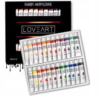 Набор акриловых красок LoveArt, 24 цвета, 12 мл, художественные краски для рисования