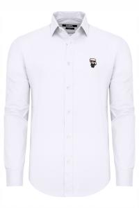 Карл Лагерфельд мужская рубашка SLIM fit белый размер M
