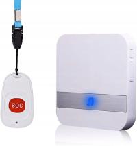 PRZYCISK ALARMOWY SOS BEZPRZEWODOWY PLUG-IN DLA SENIORÓW 1 DO 1 BIAŁY