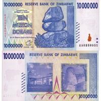 # ZIMBABWE - 10000000 DOLARÓW - 2008 - P-78 - UNC rzadki!