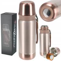 TERMOS TURYSTYCZNY NA HERBATĘ KAWĘ PRÓŻNIOWY SZCZELNY STALOWY PREMIUM 500ml