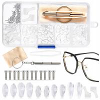 НАБОР ДЛЯ РЕМОНТА ОЧКОВ РЕМОНТНЫЕ ВИНТЫ СИЛИКОНОВЫЕ НОСОВЫЕ УПОРЫ 35 ПАР 151EL