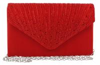 Torebka kopertówka elegancka wizytowa wieczorowa czerwona sylwester wesele
