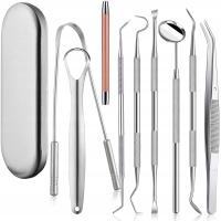 8 ШТ. ИНСТРУМЕНТЫ ДЛЯ ЧИСТКИ ЗУБОВ ИЗ НЕРЖАВЕЮЩЕЙ СТАЛИ СТОМАТОЛОГИЧЕСКАЯ ЛАМПА