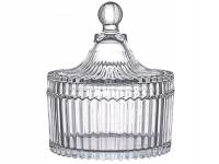 CUKIERNICA CUKIERNICZKA SZKLANA Z POKRYWKĄ POJEMNIK SZKLANY NA CUKIERKI