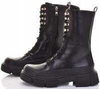 KULTOWE DAMSKIE WORKERY WYSOKIE BOTKI DAMSKIE OCIEPLANE NA JESIEŃ ZIMĘ