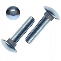 Śruba zamkowa DIN603 M8x35 1KG grzybkowa, ocynk, do drewna i ogrodzeń