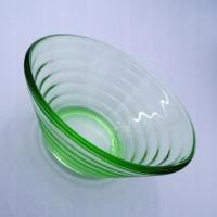 ViNTAGE PIĘKNA MISECZKA PATERKA Z ZIELONEGO SZKŁA