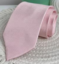 Krawat Męski K&D Jasny Różowy Paski