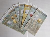 Foldery NBP komplet 8 szt z 2002 roku w j.polskim